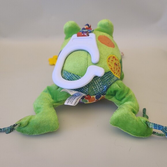 Eric Carle 8" Developmental Frog Rattle Teether Baby Toy Plush - Picture 4 of 12